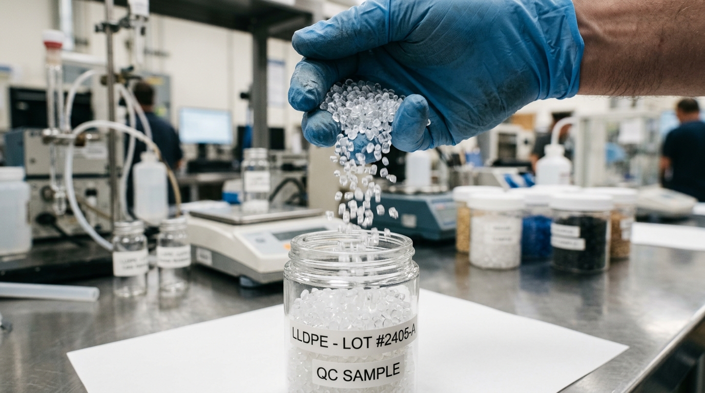 Virgin LLDPE QC Sample Pellets